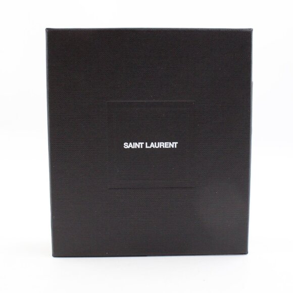 NWT Saint Laurent Cassandre Double Wrap Leather Bracelet in Cream & Gold - Picture 9 of 12